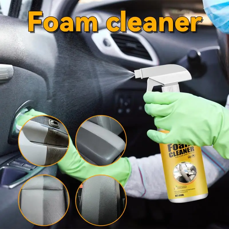 

Anti-fading Multi-function Foam Head Cleaner Multinational Practical Leather Seat Foam Cleaner Universal Effective Car Supplies