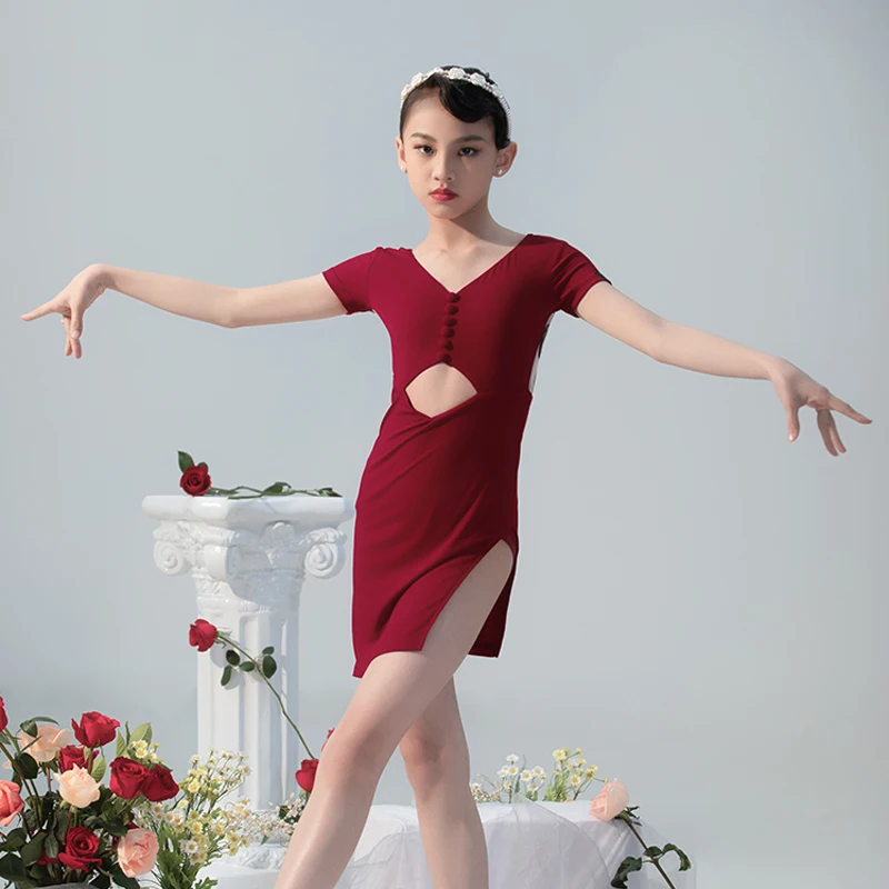 Детское платье для латиноамериканских танцев профессиональная одежда