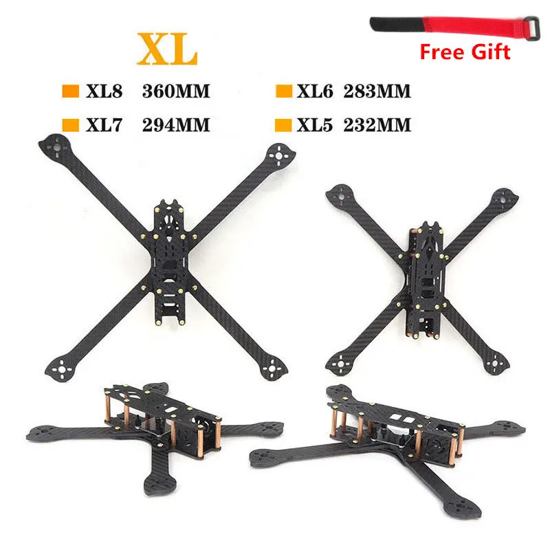 

HSKRC XL5 232mm 5inch XL6 283mm 6inch XL7 294mm 7inch XL8 360mm 8inch XL9 390mm 9inch Carbon Fiber Frame Kits for FPV Racing LR