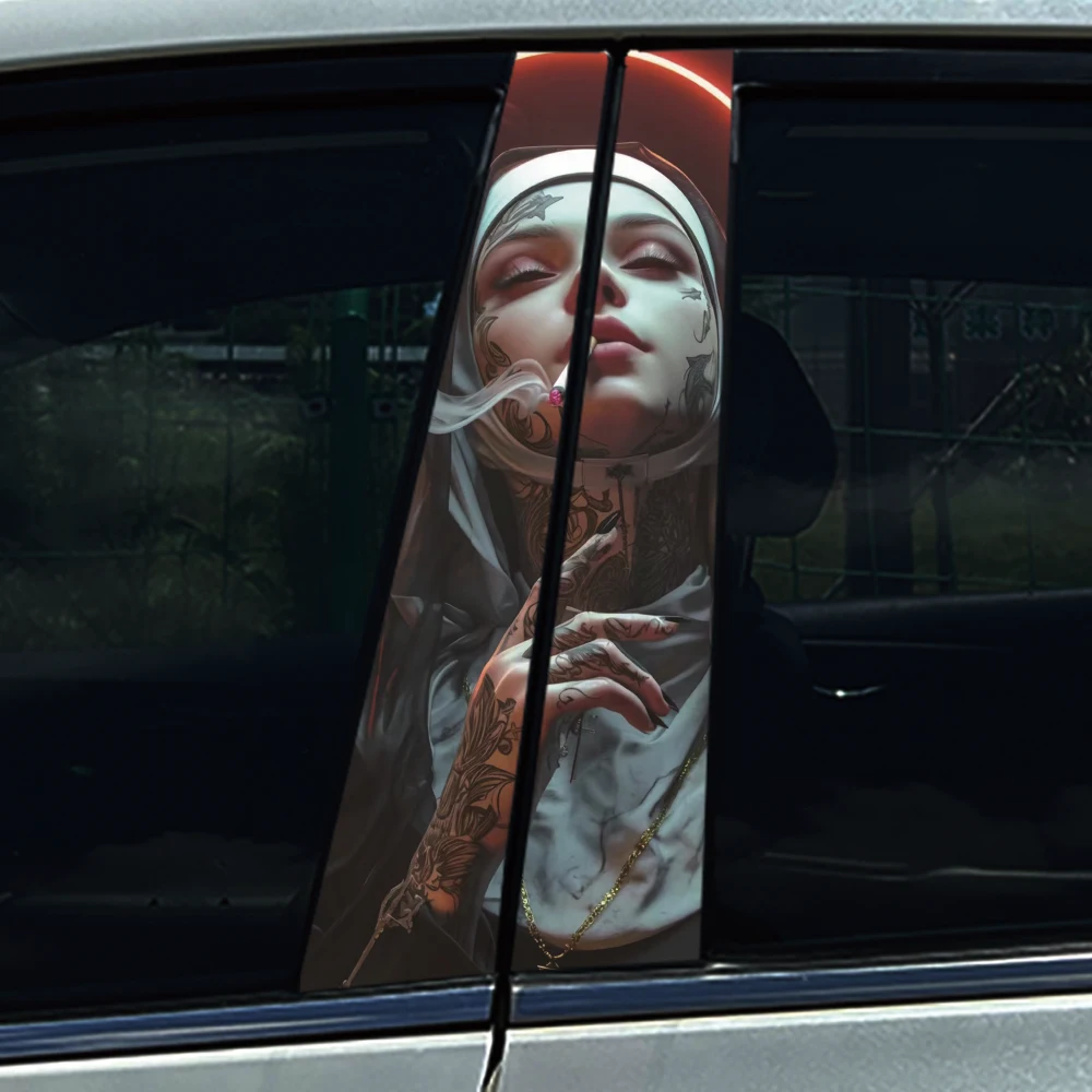 Готические наклейки на автомобиль монахини авто B-стойка центральная колонна