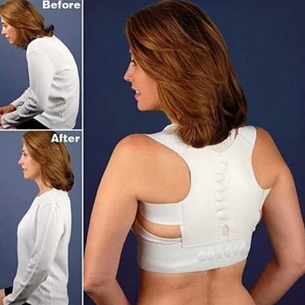 

Posture Correction Belt Health Care Back Adjustable Lumbar Magnetic Sitting Prevent Slouching Braces Vest Adult Shoulder Support