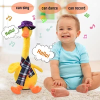 dancing duck electronic plush toys repeat talking toy can sing record voice interactive toy with usb funny gift for kids stuff