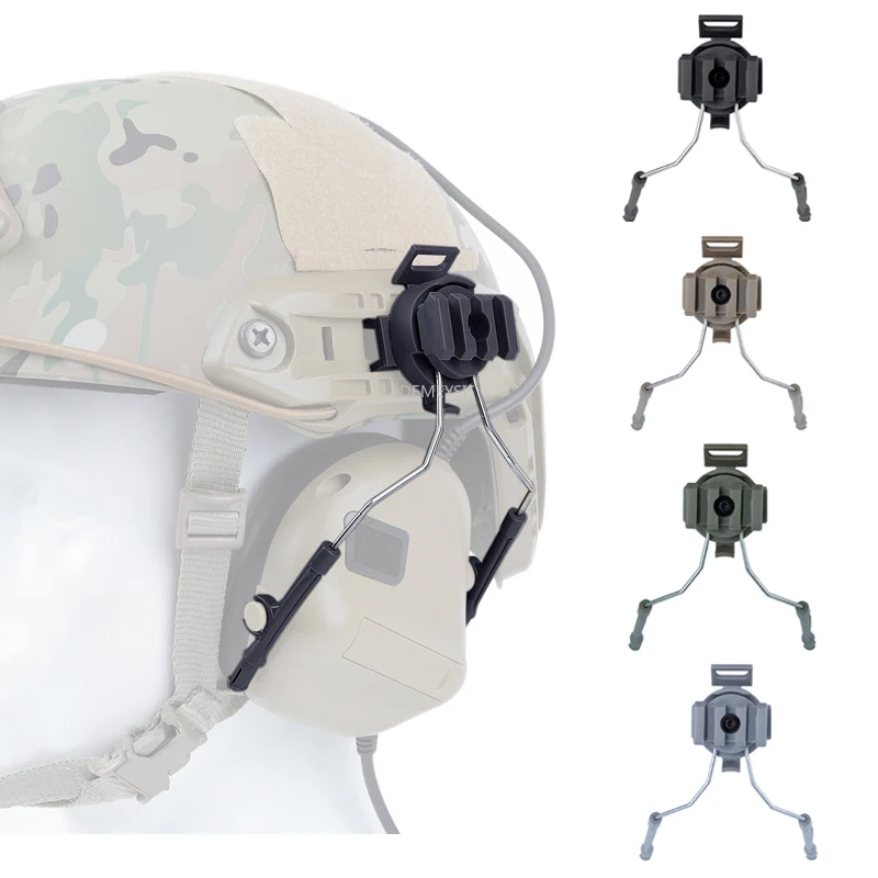 

Fast Helmet Rail Adapter Set Military Combat Tactical Helmet Rail Suspension Bracket Set Shooting Headset Holder Accessories
