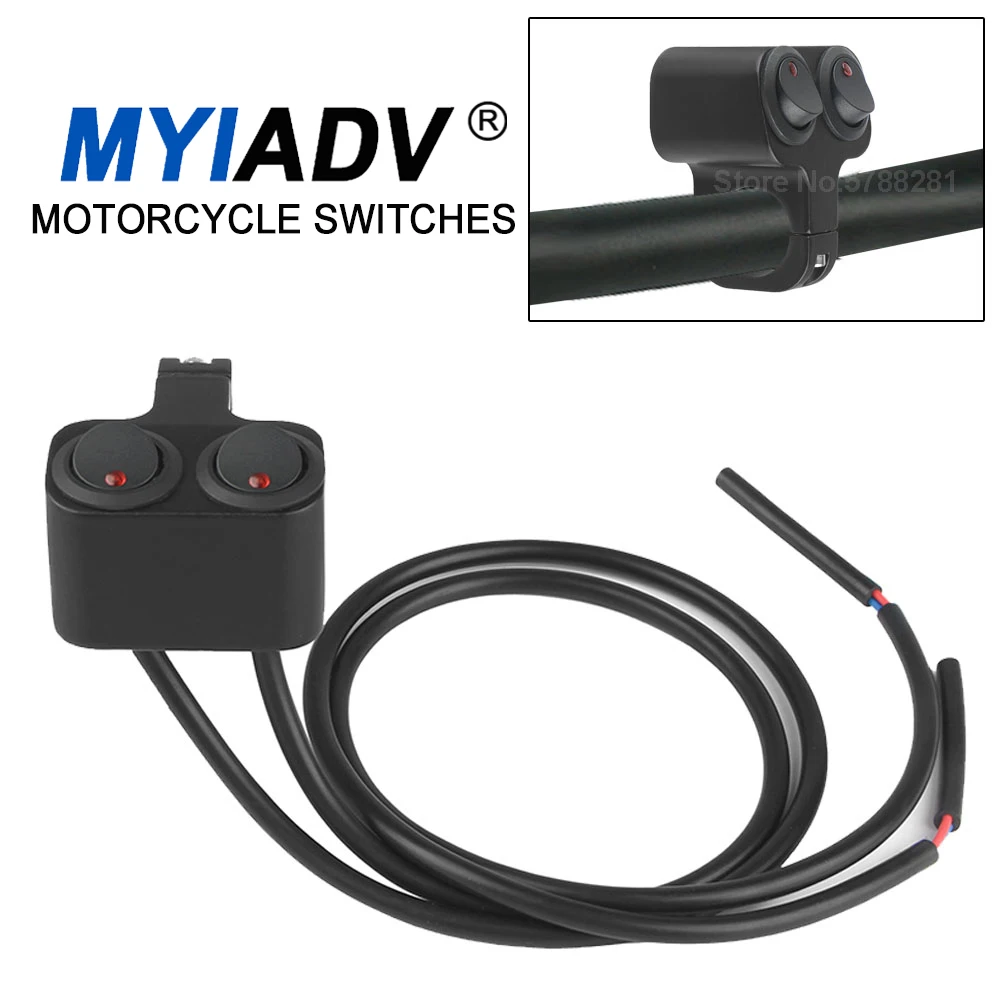 

7/8'' 22mm CNC Motorcycle Dual Button Control ON/OFF Switch Handlebar Fog Lights Headlight Flasher Speaker Switch For BMW F800GS