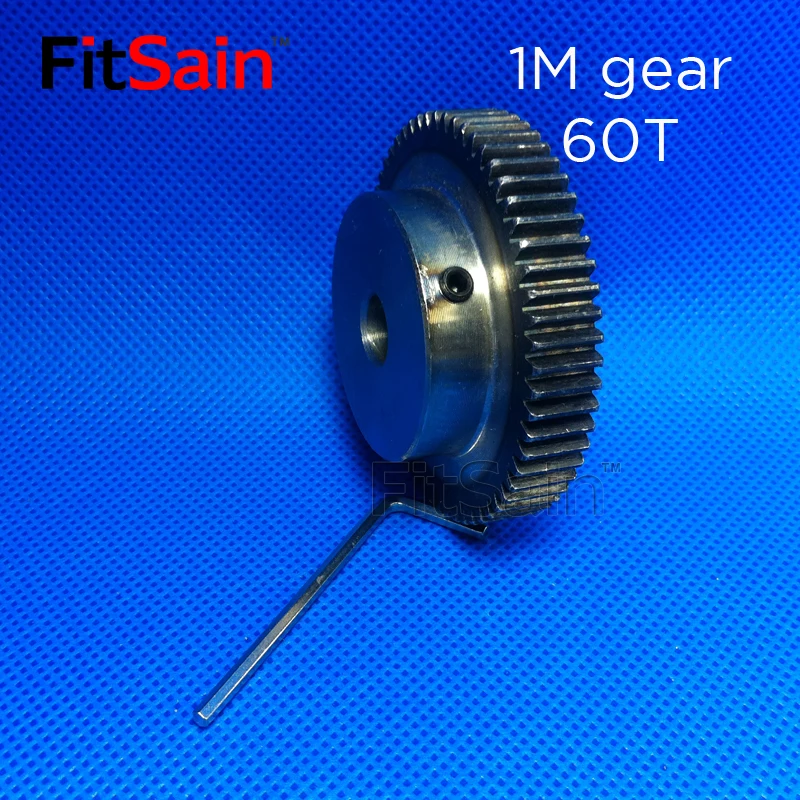 Фото FitSain-1M 60 T Step Gear 60 зубьев 45 # стальная металлическая зубчатая шестерня №3