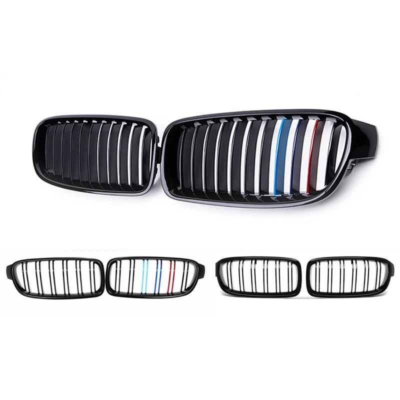 

1 Pair Gloss Black/M Style Car Front Kidney Grille Grill Racing Grilles For BMW 3 Series F30 F31 F35 2012-2018 Car Accessories