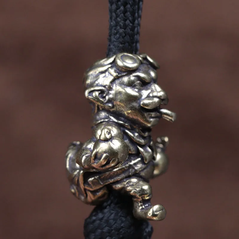 Альянс гнома курительная бомба солдат инженер латунный нож бусины DIY Паракорд