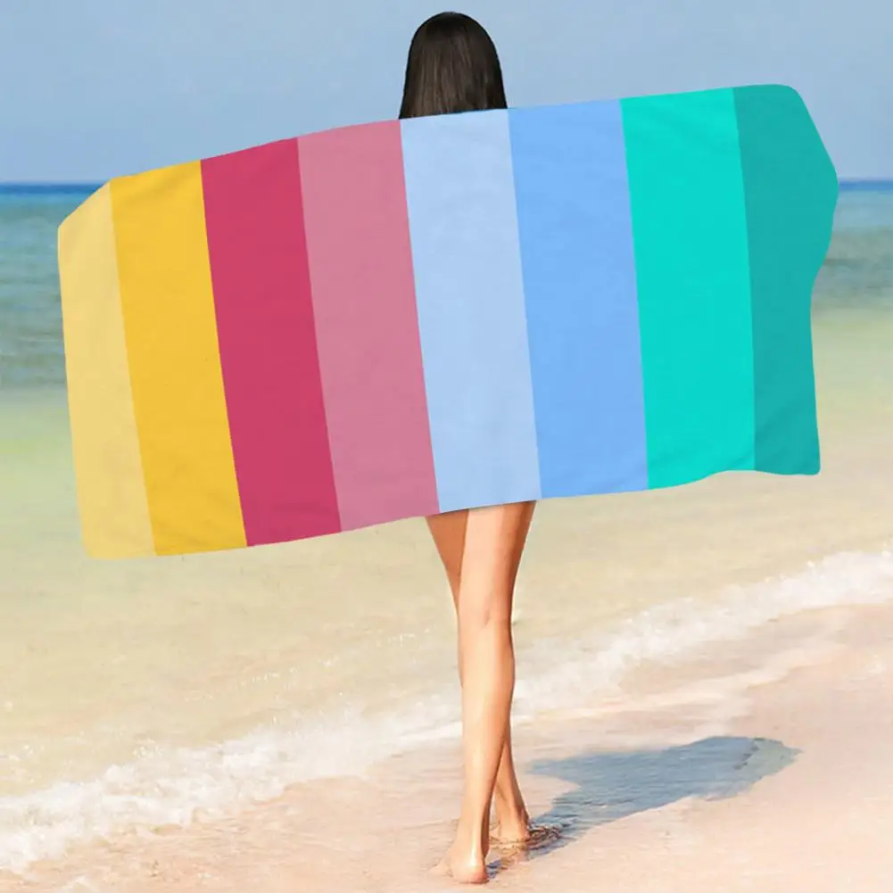 

Swimming Pool Towel Microfiber Beach Towel Washable Outdoor Seaside Traveling Sunscreen Beach Towel Strong Absorption