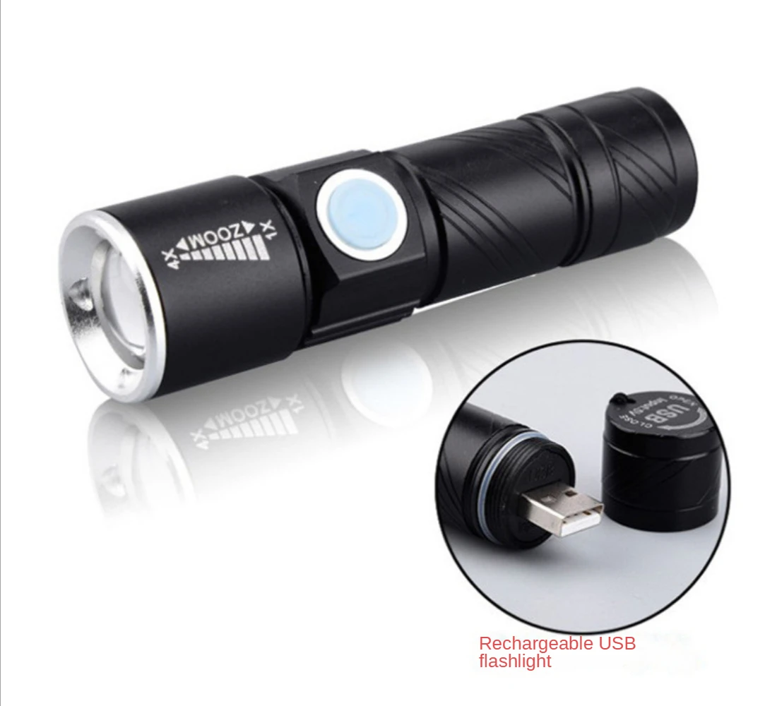 

Multifunctional Led Mini Power Torch USB Charging Outdoor Lighting Zoom Small Flashlight Camping Linternas Led De Alta Potencia