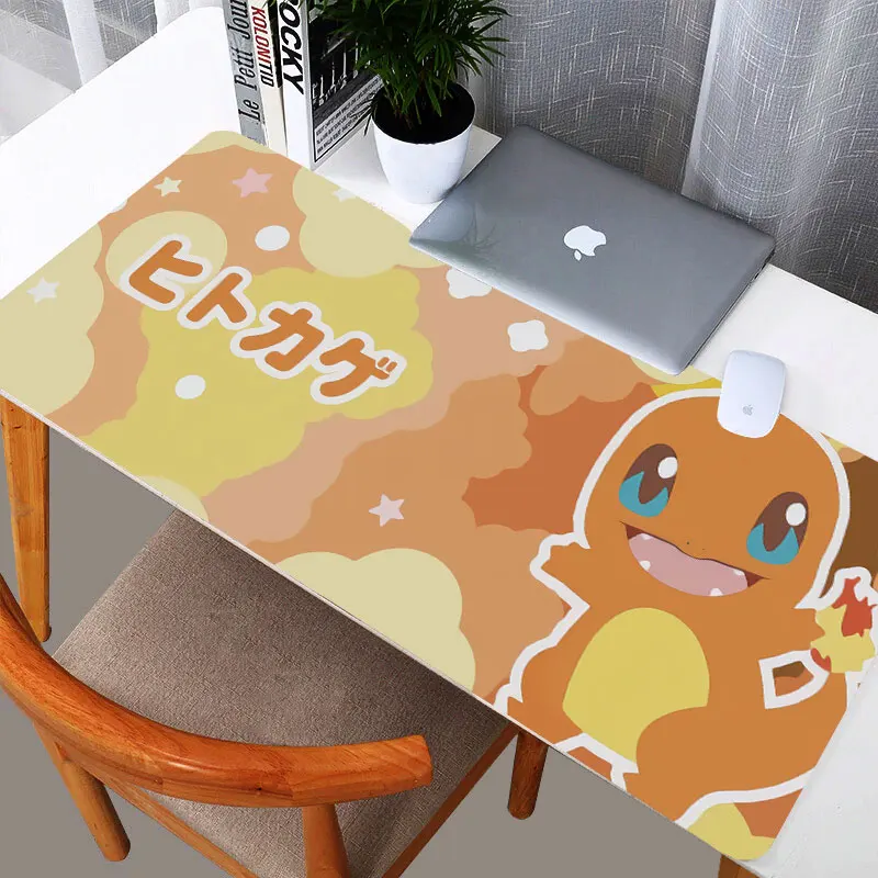Большой игровой коврик для мыши Pokemon Пикачу Бульбазавр Charizard противоскользящий