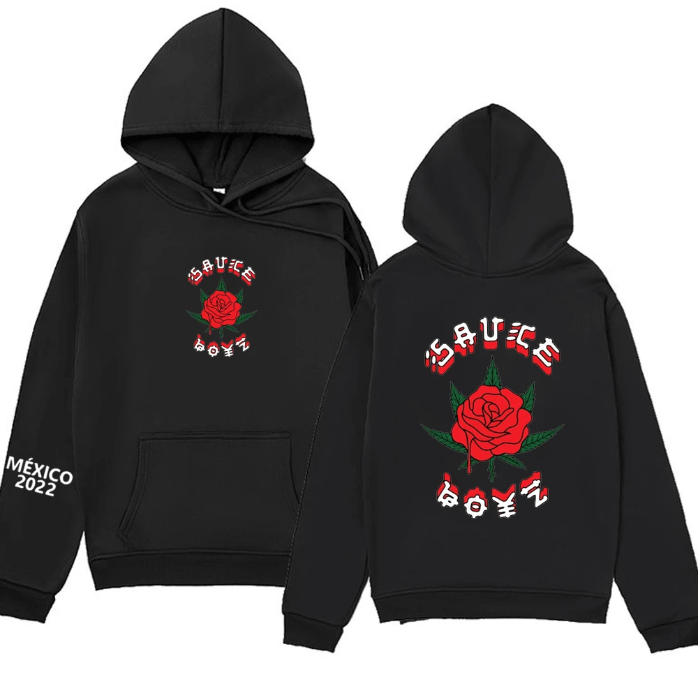 

American Rapper Eladio Carrion Hoodies for Men Women Sauce Boyz Music Album Print Pullover Oversized Sweatshirts Streetwear Tops