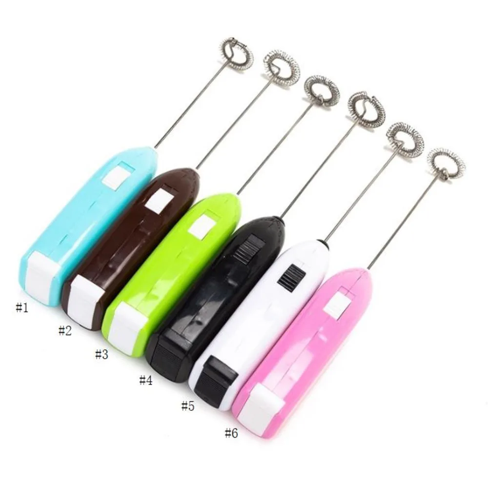 

100PCS Milk Drink Coffee Whisk Mixer Electric Egg Beater Frother Foamer Mini Handle Stirrer Practical Kitchen Cooking Tool