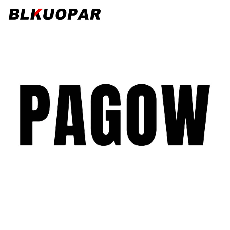 

Автомобильная наклейка BLKUOPAR Pagow, креативная забавная Водонепроницаемая наклейка, устойчивая к царапинам оригинальная Персонализированная...