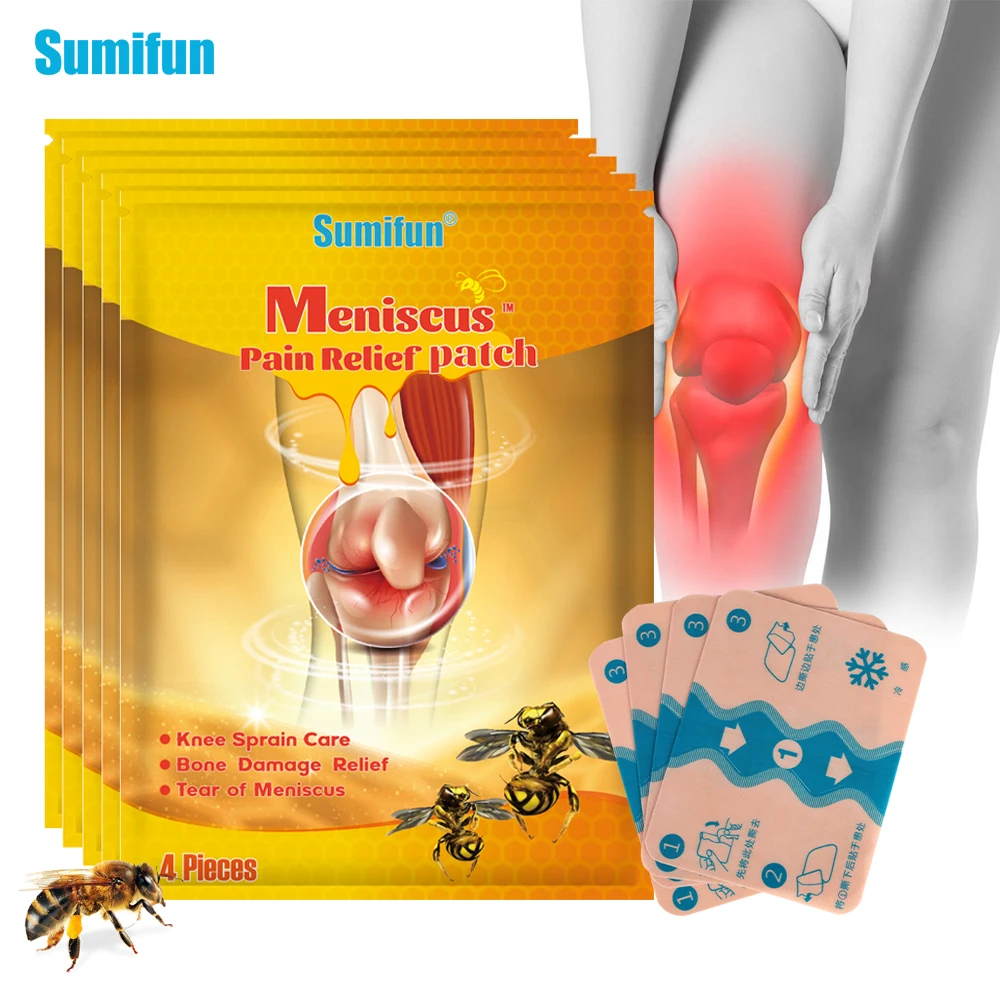 

4/12/20Pcs Sumifun Bee Venom Meniscus Pain Relief Patch Knee Joint Muscle Ache Sticker Synovitis Arthritis Painkiller Plaster