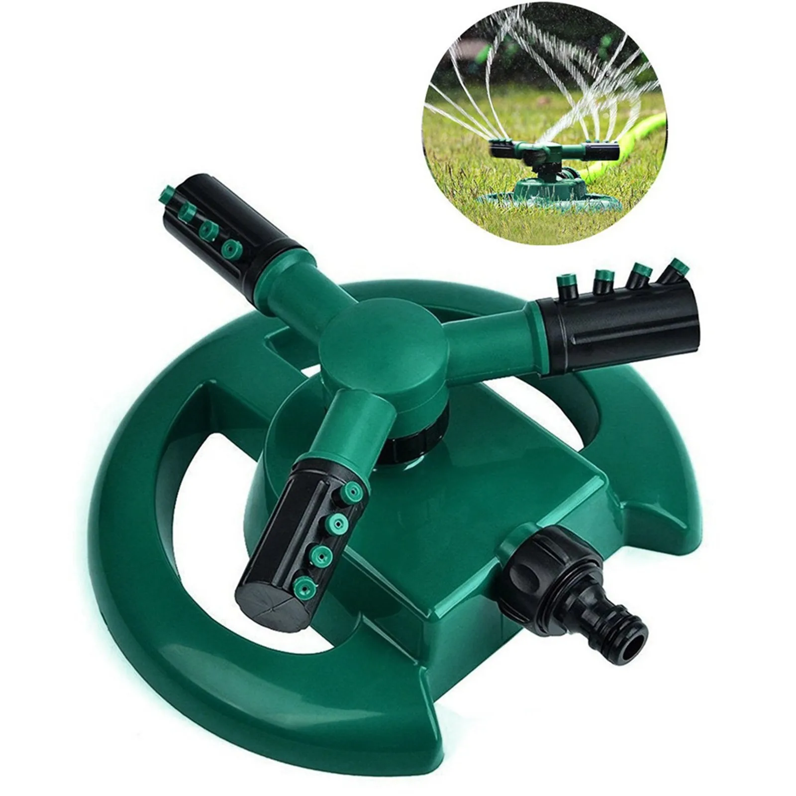 

Water Hose 25 Ft Lawn Sprinkler Garden Sprinkler Head Automatic Water Sprinklers 360°Rotation Sprinkler Plug