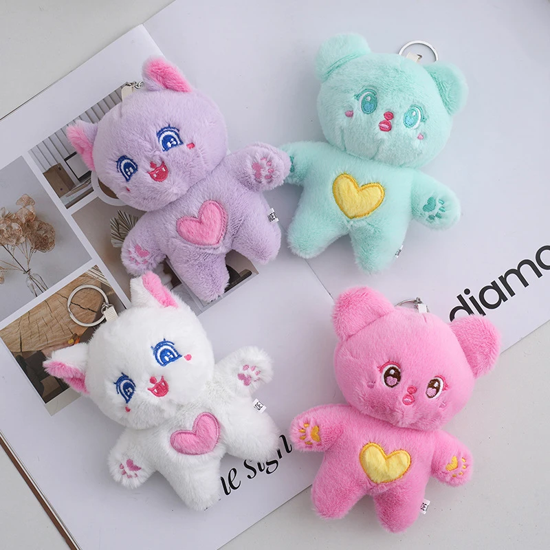 

Милый мультяшный Кот, плюшевые игрушки, мягкий медведь, куклы, Подвесные Игрушки для девочек, детские подарки, милый модный брелок для ключей, украшения для дома