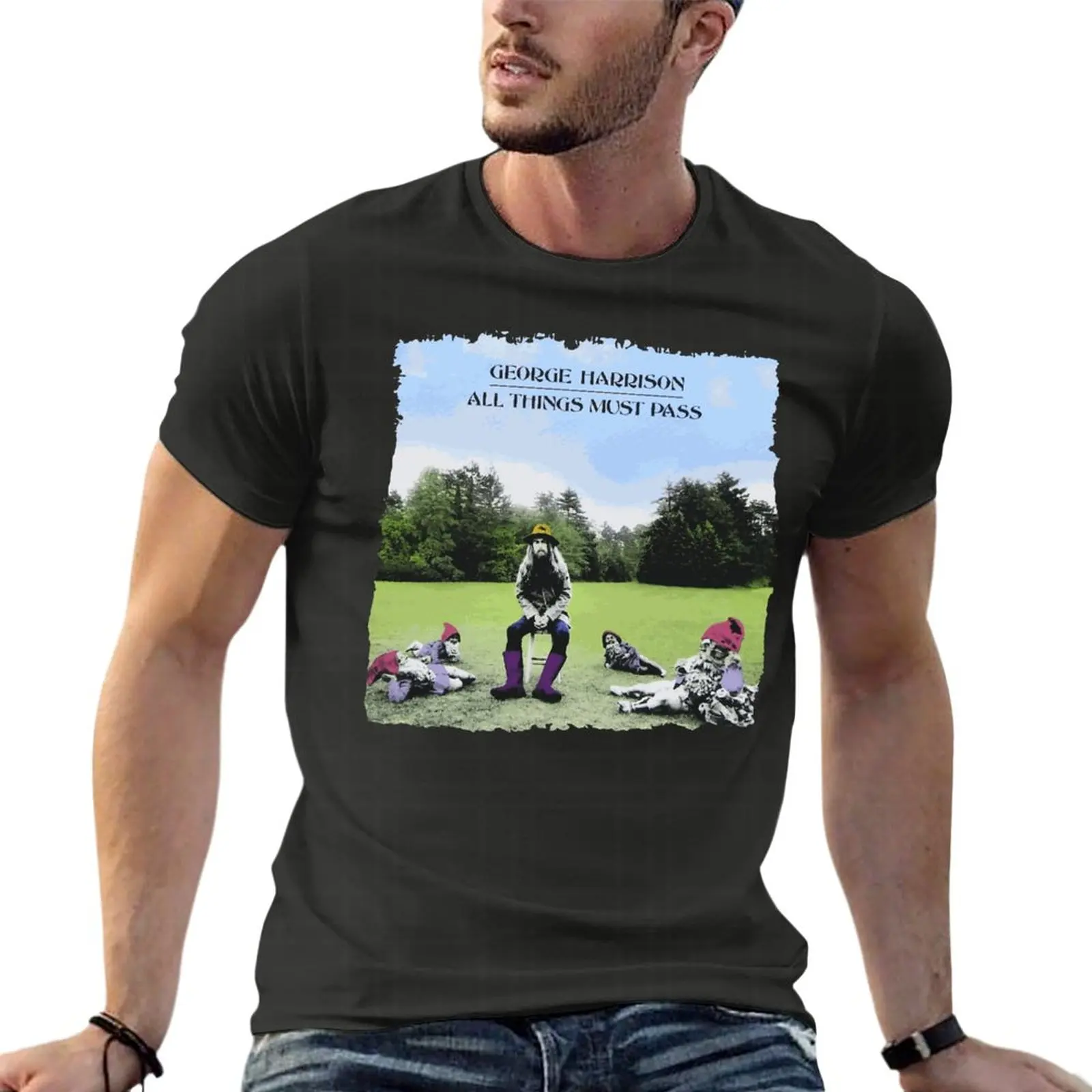 

George Harrison All Things Must Pass Oversize T-Shirt Personalized Mens Clothes 100% Cotton Streetwear Large Size Top Tee