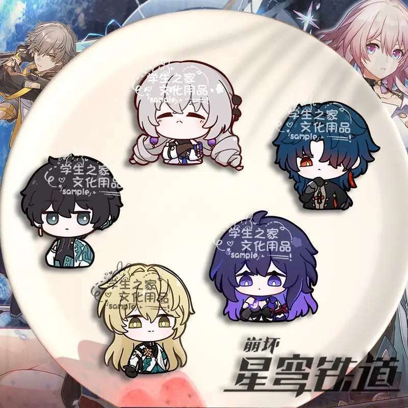 

Luocha Blade Dan Heng Seele Badges Pins Anime Honkai Star Rail Women Brooch Kawaii Figure Brooches for Bag Accessorie Party Gift