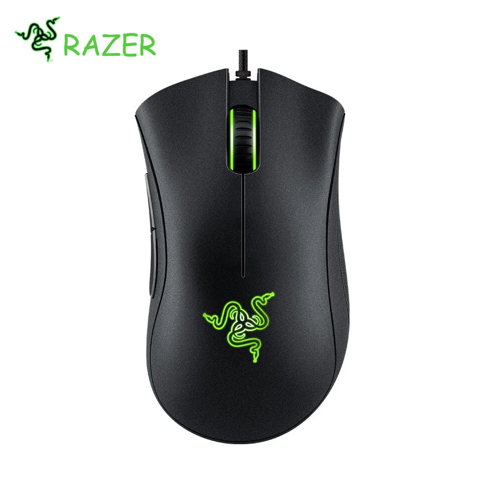 Проводная игровая мышь Razer DeathAdder Essential, оптический сенсор 6400DPI, 5 независимых кнопок, Мышь Razer для ноутбука, игровой плеер для ПК
