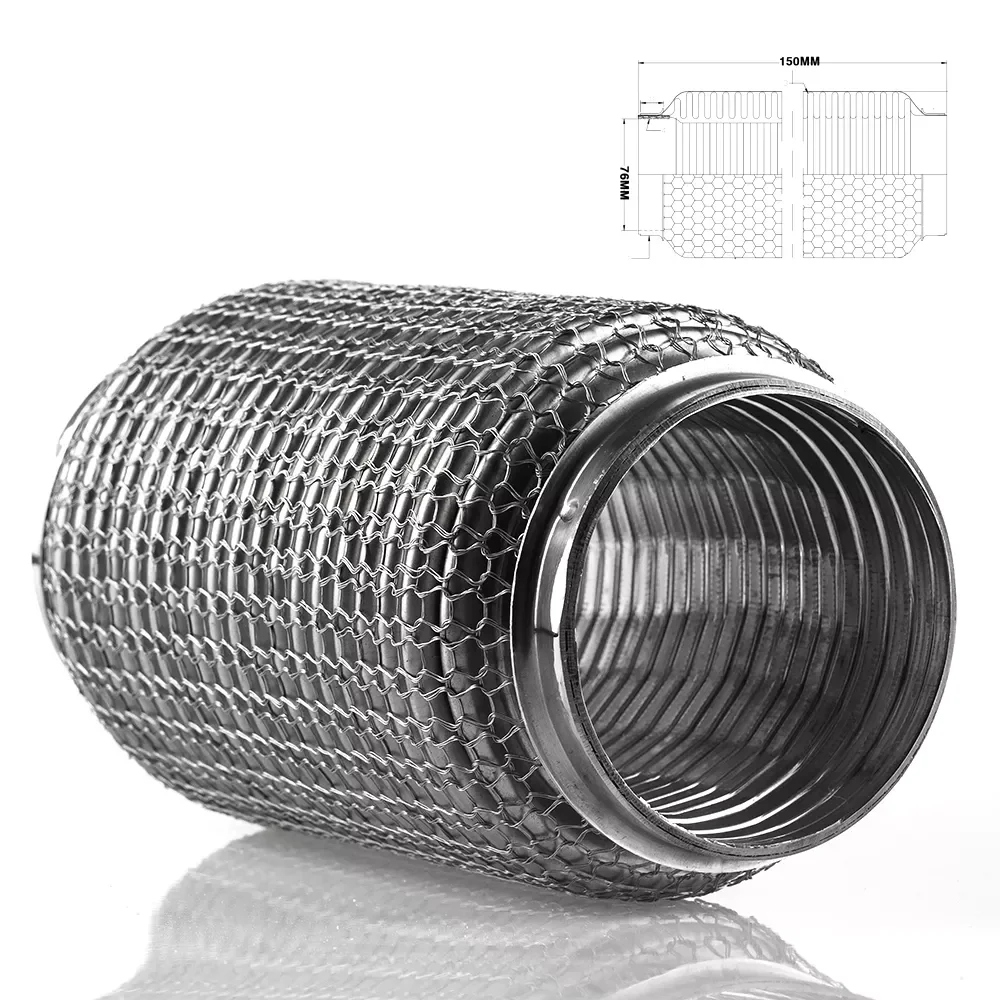 

NEW2023 High Performance Exhaust Flexible Pipe Interlock Flex Pipe Hose Joint SUS304 Super Flexiable Tube Coupling 76X150MM 76X