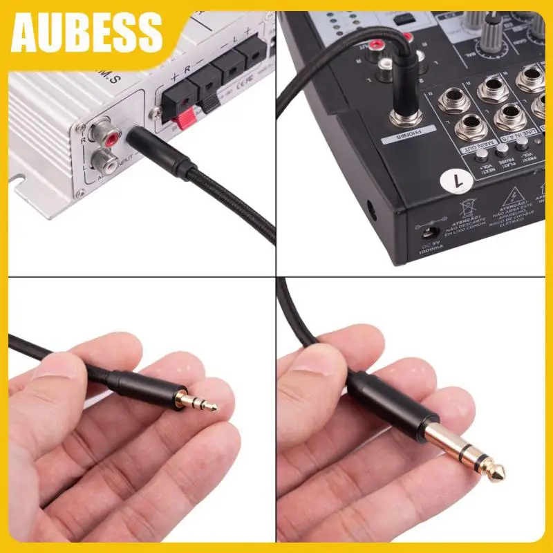 

3.5mm Stereo Male For Mixer Amplifier For On-board Adapter Connected To Mobile Phone Computer Gold Plated Audio Cable Black 2023