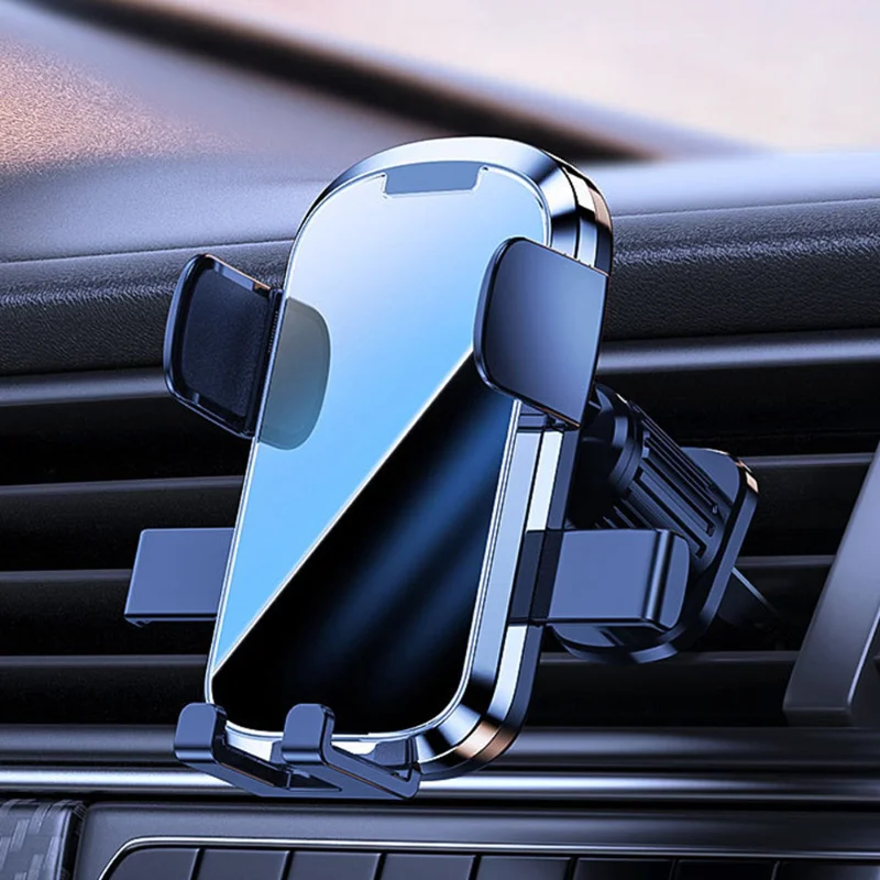 

New Car Air Outlet Gravity Phone Holder Navigation Mobile-Phone Bracket with Spiral Hook Base 360° Adjustable Car Phone Holder