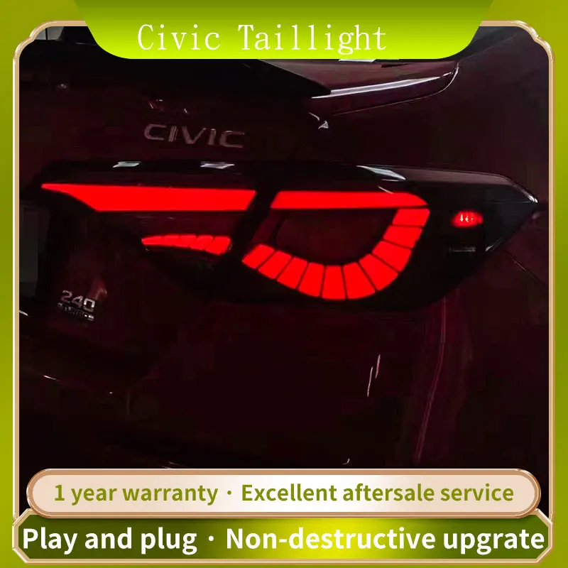 

Full LED Taillights 11th Generation For Honda For Civic Tail Lamp 2021-2022 Taillight Dynamic Turning Signal