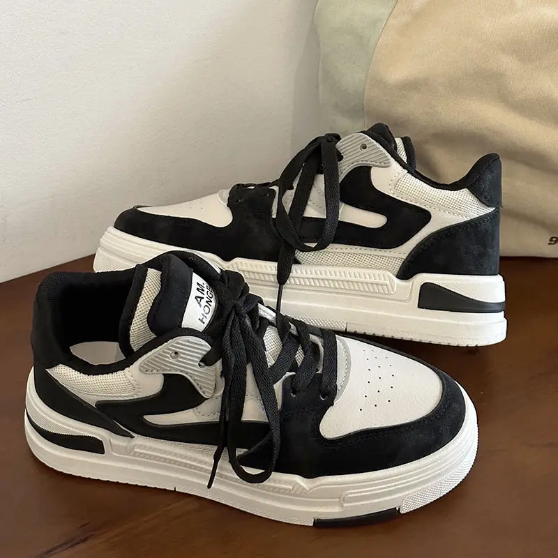 Harajuku Shoes Women Platform Sneakers Casual Flats Tennis Female Sports Vulcanize Black White Korean Footwear Spring
