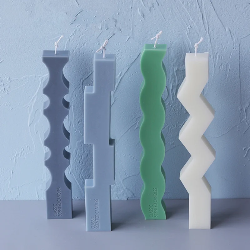 Силиконовая форма в европейском стиле для длинных свечей простой стильный