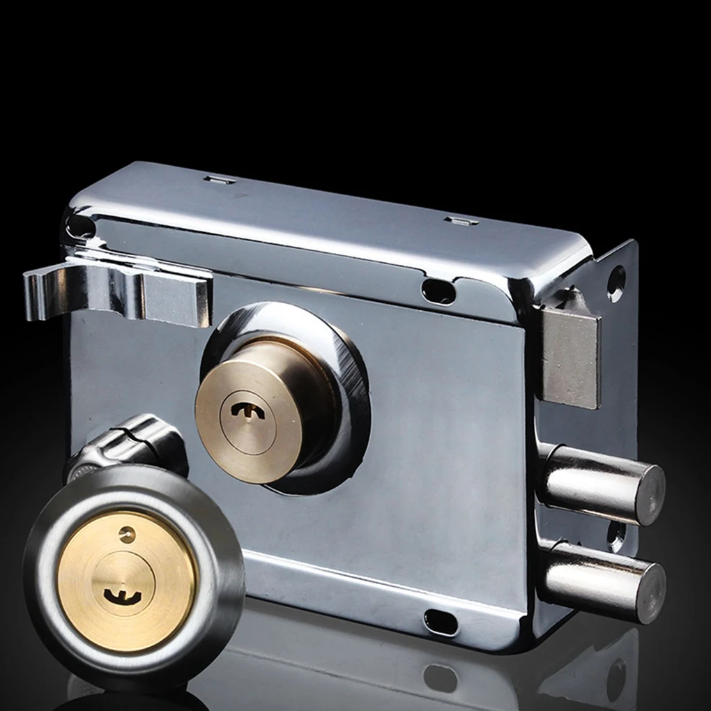 

Door Lock Strong Deadbolt Home Security Universal Exterior Anti-theft Accessory Stainless Steel Multiple Insurance Smooth
