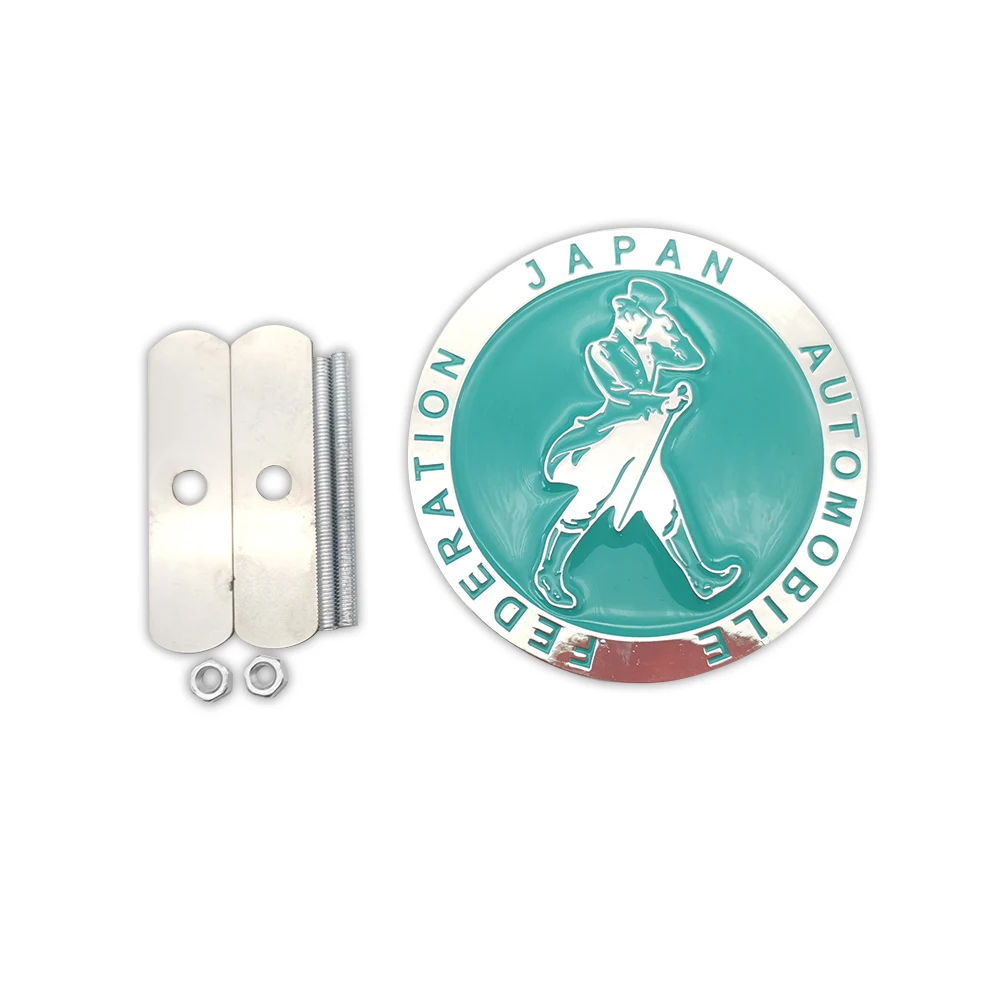 

7 цветов Универсальный JDM СТИЛЬ Автомобильная передняя решетка значок логотип цинковый сплав Япония автомобильная федерация JAF эмблема значок автомобильные аксессуары