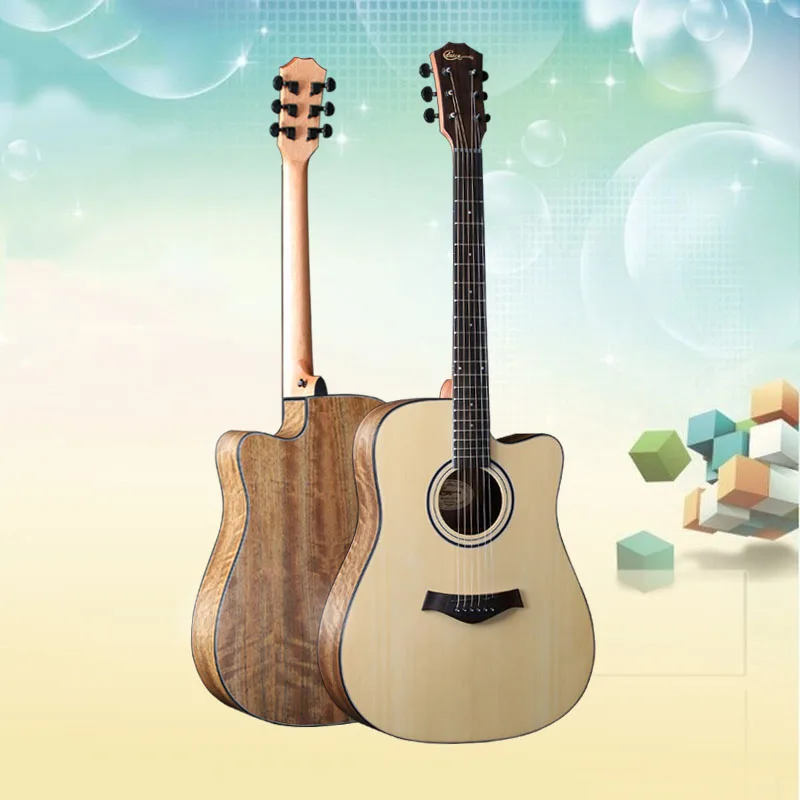 

Six-string Travel Acoustic Guitar Country Large Folk Music Man Guitar High Quality Veneer 41 Inches Violao Acustico Acoustics