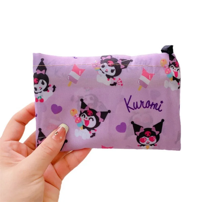 Sanrio Hello Kitty My Melody Kuromi Cinnamoroll Складная Сумка Для Покупок Экологичная Портативная