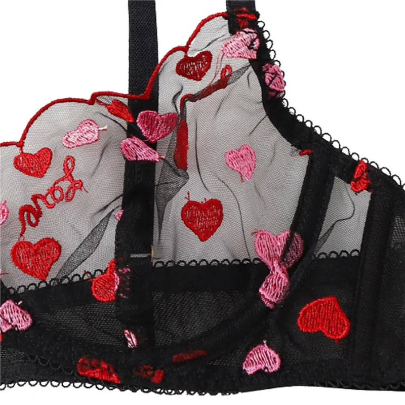 Комплект женского нижнего белья из 2 предметов привлекательный сетчатый