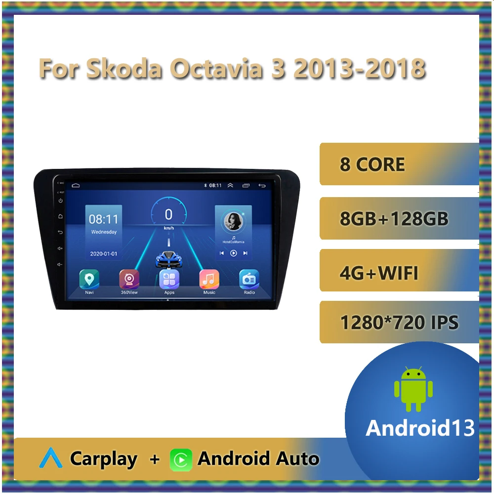 Автомобильная Мультимедийная система с GPS-навигацией для Skoda Octavia 2013 2014 2015 2016 2017 2018
