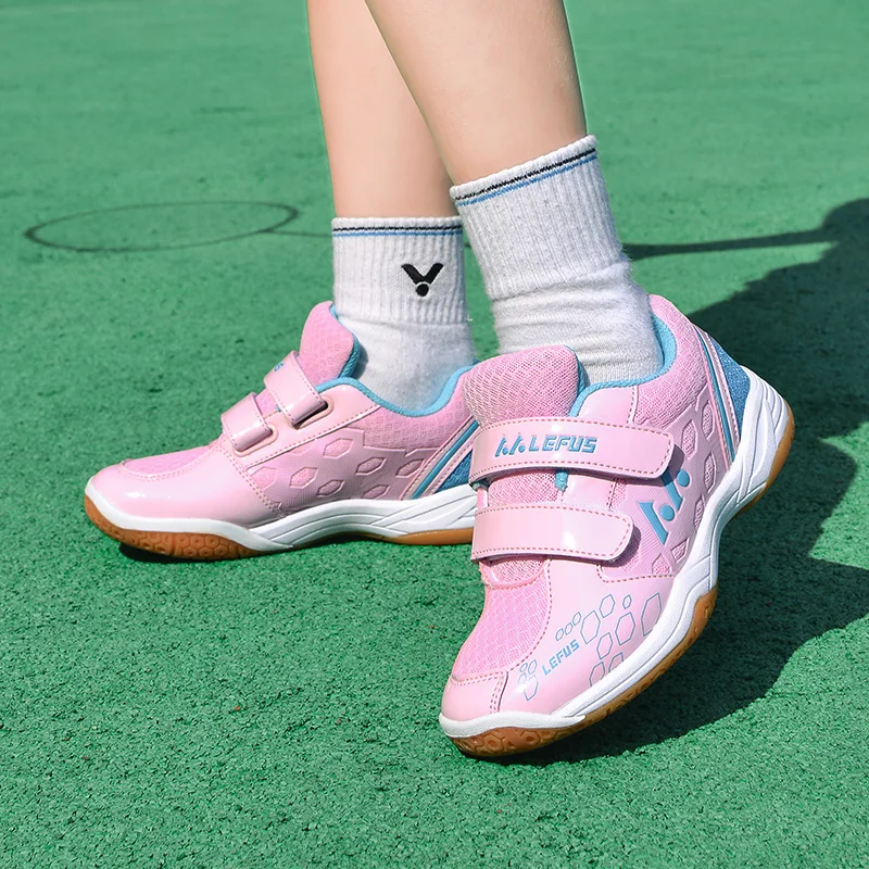 

Best Selling Kids Gym Badminton Shoes Anti-Slip Table Tennis Shoes Boys Girls Badminton Training Sneakers for Children