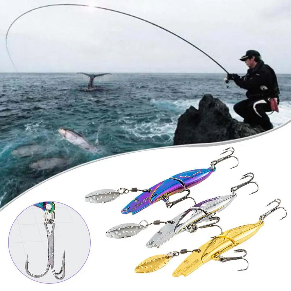 

New Metal Laser VIB Fishing Lure 15g Fishing Tackle Crankbait Vibration Spoon Spinner Sinking Bait Tackle for Bass Pike Fishing