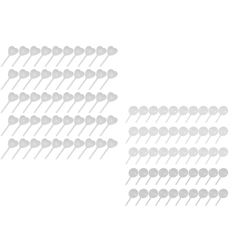 

100 шт., пластиковые пипетки в форме сердца