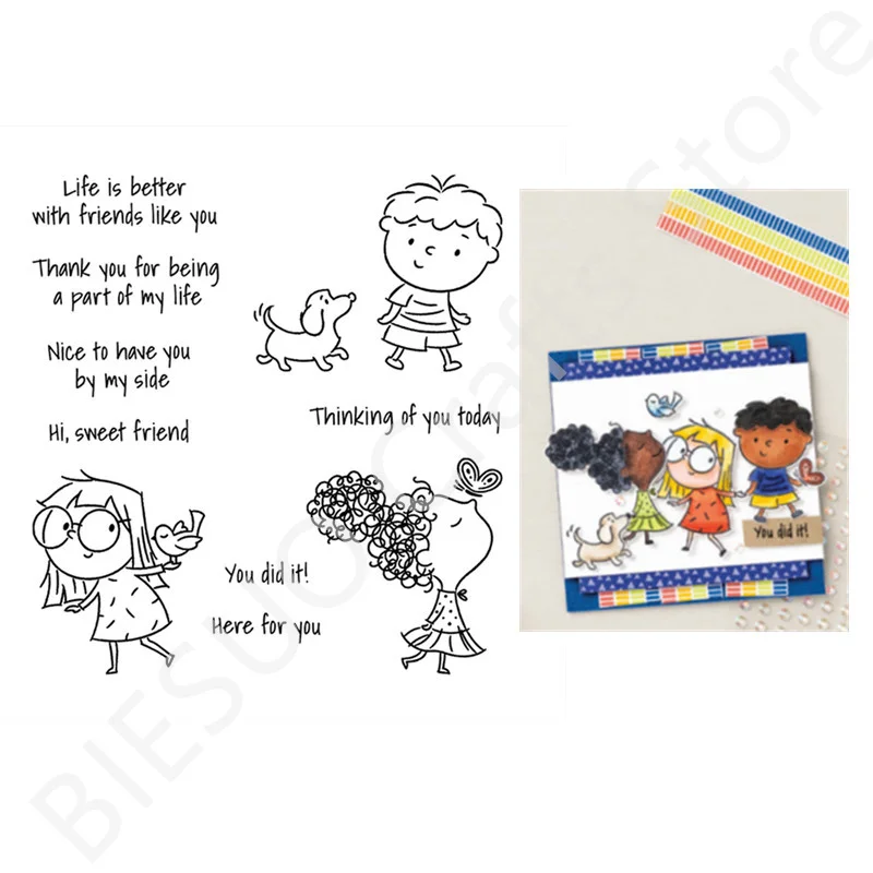 

2022 New Boys Girls Clear Stamps And Metal Cutting Dies Scrapbooking Paper Card Embossing Handmade Decoration Seal Crafts Cutter