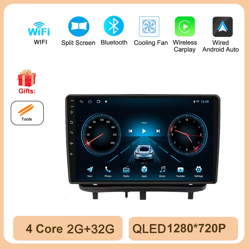 

Автомобильный радиоприемник 4G для Opel Corsa D 2007-2012 Мультимедийный видеоплеер Android 14 Беспроводной Carplay Qled Экран DSP Стерео GPS Navi