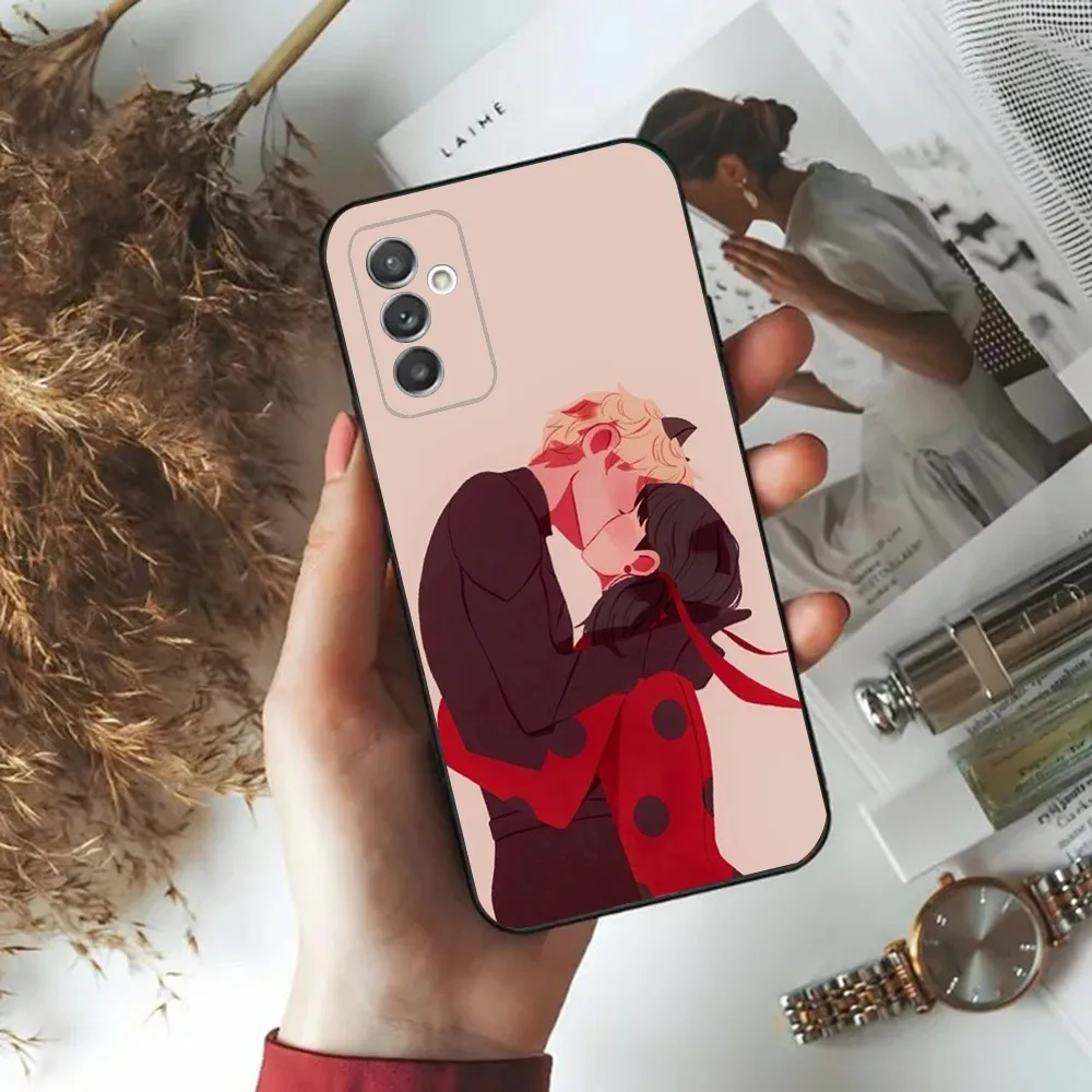 Cat Noir Phone Case For Samsung Galaxy A20 A21s A22 A31 A32 A52 A53 A72 73 A80 A91 L-LadybugeS Soft Black Cover