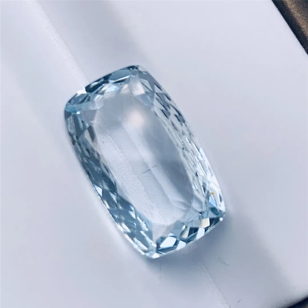 1Pcs/Lot Natural Aquamarine Loose Gemstone Oval Teardrop Rectangle  Multiple Faceted Blue DIY Material Valet Inlay Jewelry