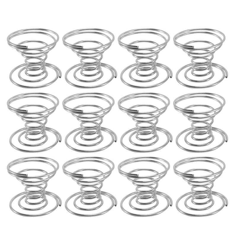 12 Pieces Air Plant Holder Air Plant Tabletop Container Stainless Steel Wire Stand Plant Display Racks, Silver
