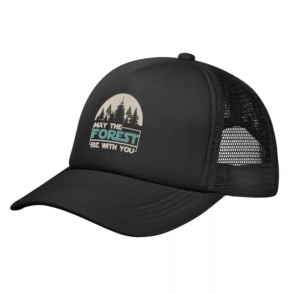 

May The Forest Be With You Trucker Hats Adult Hip-Hop Hike More Worry Less Dad Hat Adjustable Snapback Caps Mesh Baseball Caps