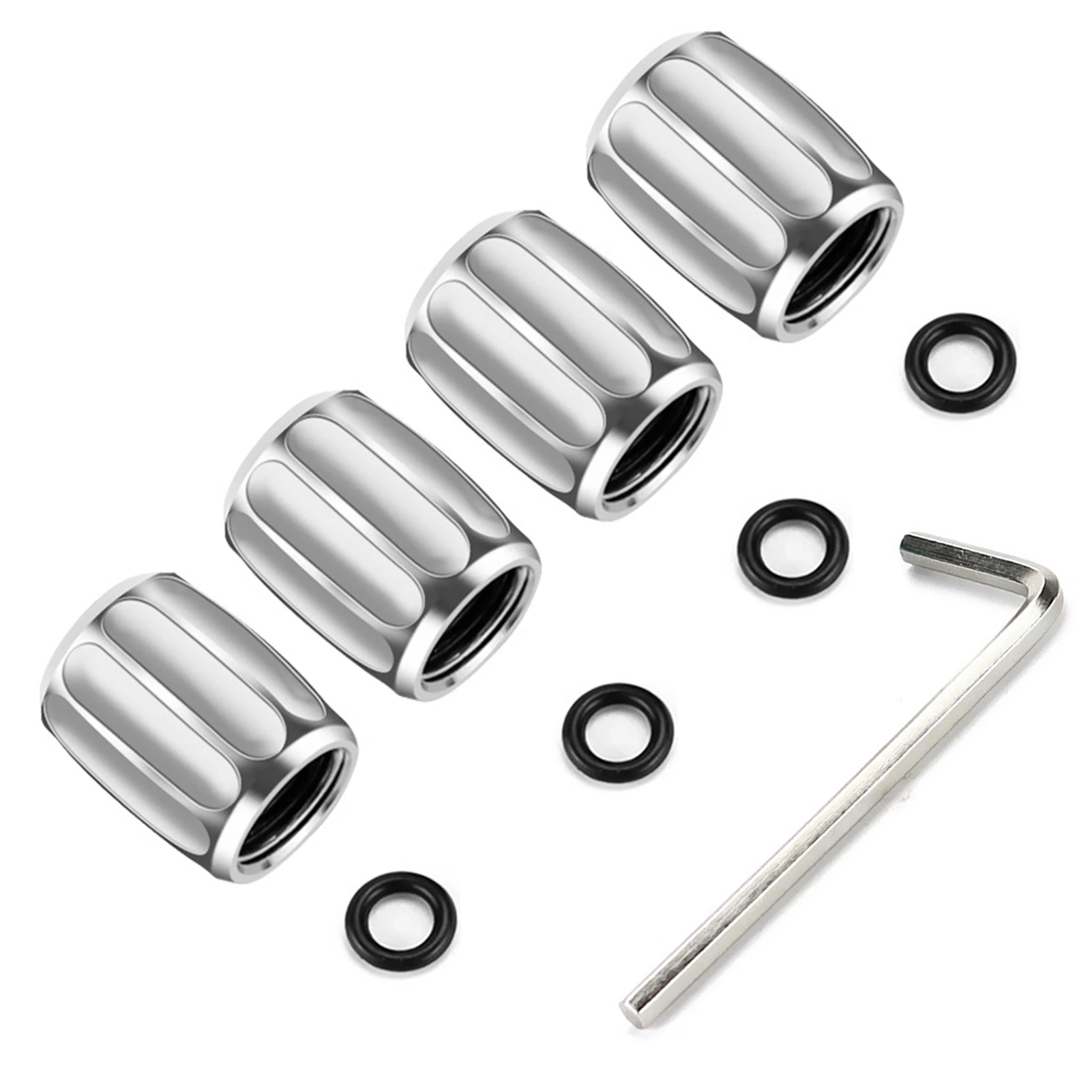 

4Pcs Car Tire Valve Stems Cap Corrosion Resistant Tire Valve Cap Leak-Proof Tire Stem Air Valve Caps For Cars Trucks SUVs Bikes