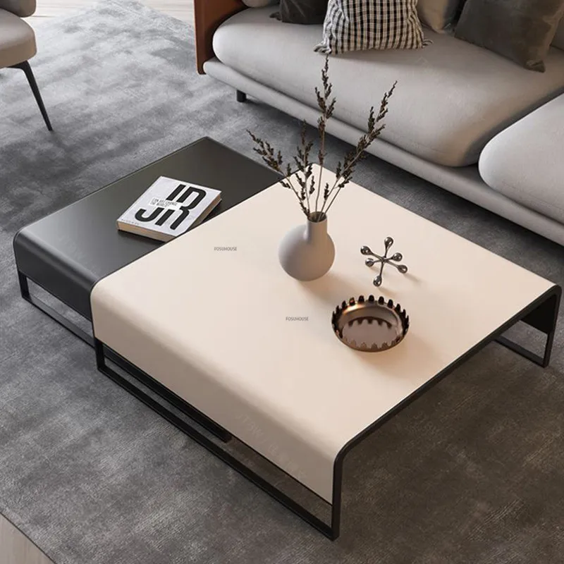 

Современный журнальный столик из искусственной кожи для гостиной, мебель для дивана, боковой столик, креативные дизайнерские журнальные столики для маленькой квартиры