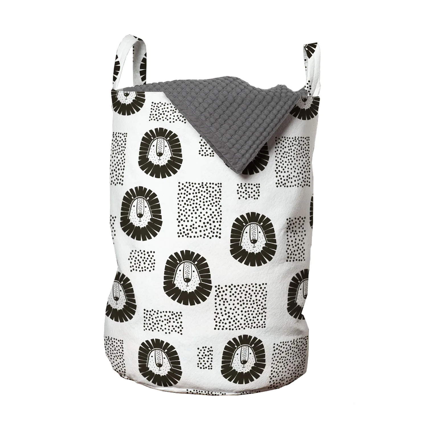 Корзина для белья в горошек прямоугольная и с животными | Дом сад