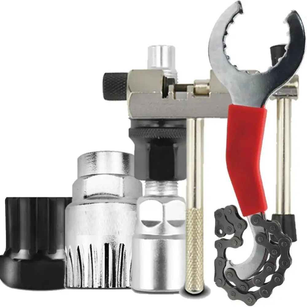 

Bicycle Repair Tool Set Multitool Kit Chain Breaker Crank Wheel Extractor Outdoor Cycling Pedal Remover Puller Bike Accessories