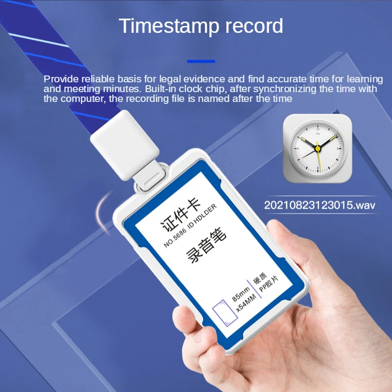 

K3 ID Card Computer Encryption Voice Recorder Mp3 AI Smart High-definition Noise Reduction Work Permit Digital Audio Recorder