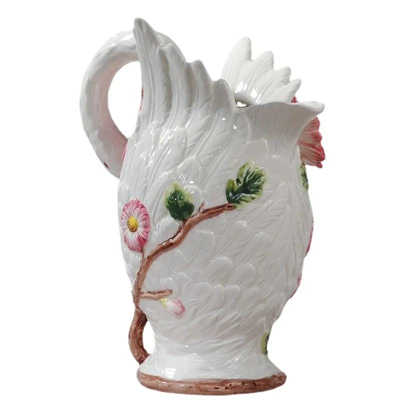 

Colorful Red Ceramic Ornament Home Gift Wedding TV Cabinet Vase Flower